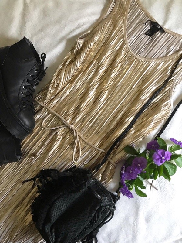 Vestido plisado H y M