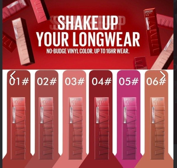 Producto - Labial matte vinil caja 24 unid tei superstay