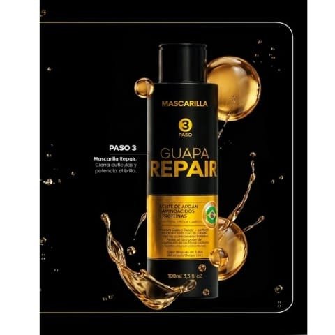 Producto - Alisado Profesional sin Formol, Espejo Argan Guapa liss Nutre 3 pasos - 4