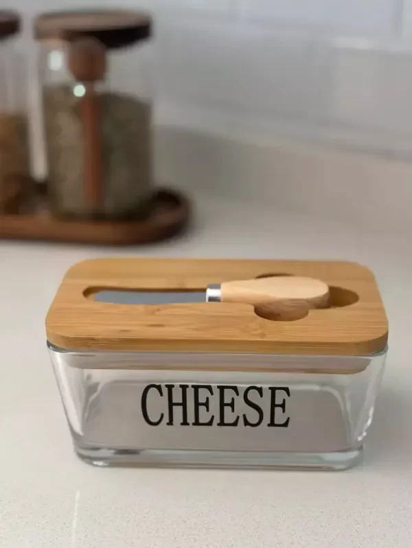 Producto - CONTENEDOR VIDRIO CHEESE BAMBÚ + UNTADOR