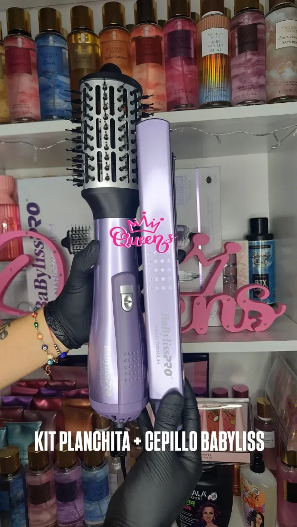 Producto - Kit planchita + cepillo secador Babyliss