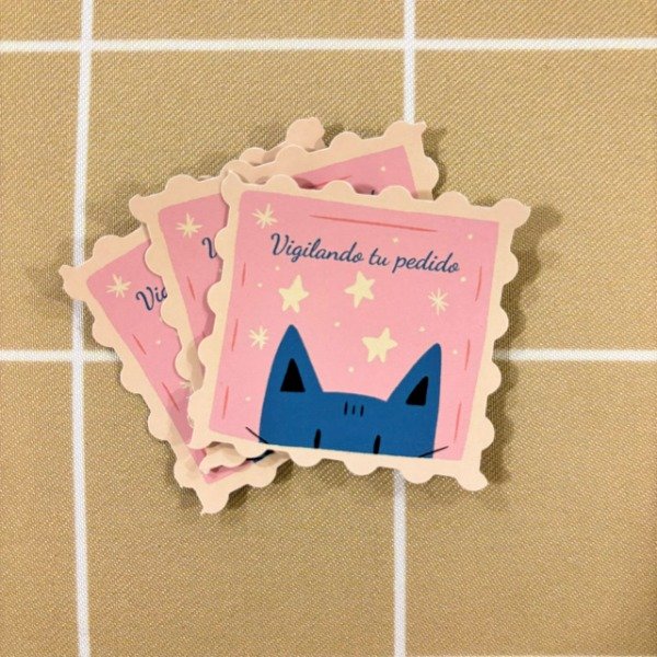 Producto - Stickers para envíos - Michi guardián