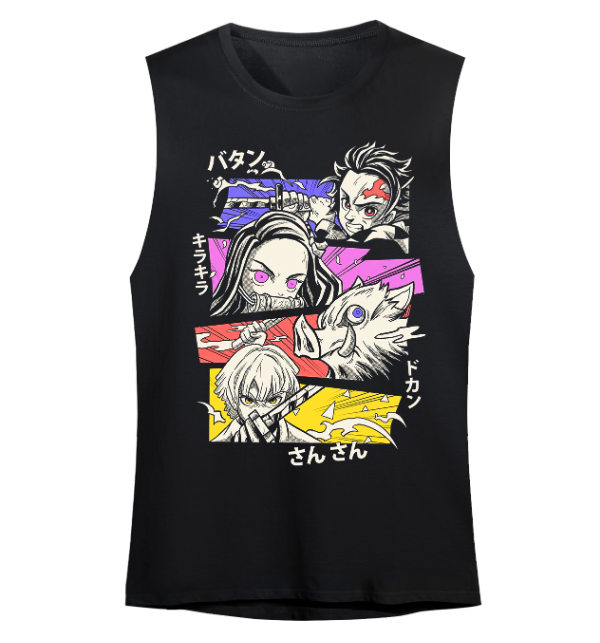 Producto - Musculosa Sudadera Demon Slayer Personajes