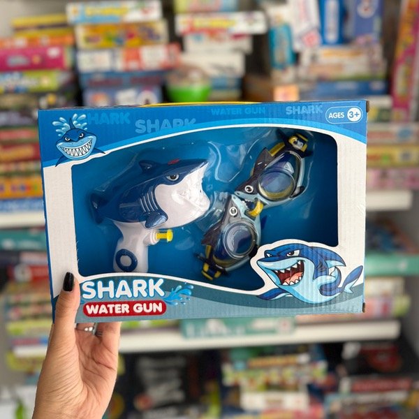 Producto - Set pistola agua antiparra Tiburón caja 6776