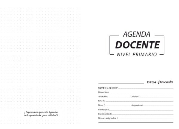 Producto - REPUESTO AGENDA DOCENTE PRIMARIA A5