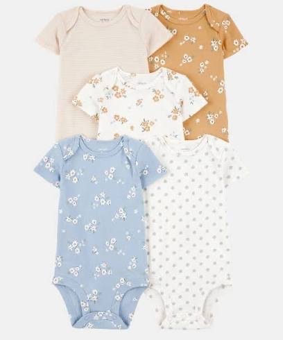Producto - PACK CARTERS 5 BODYS FLORESS - 0