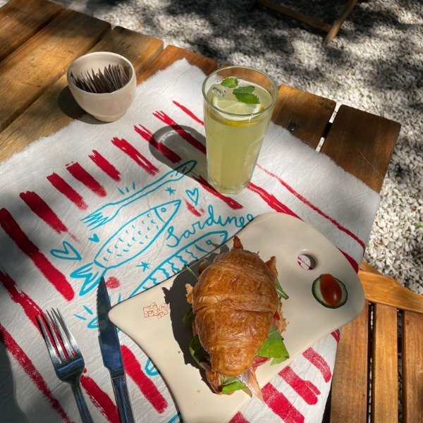 Producto - Paños de Cocina Sardinas Tomate/Maldivias