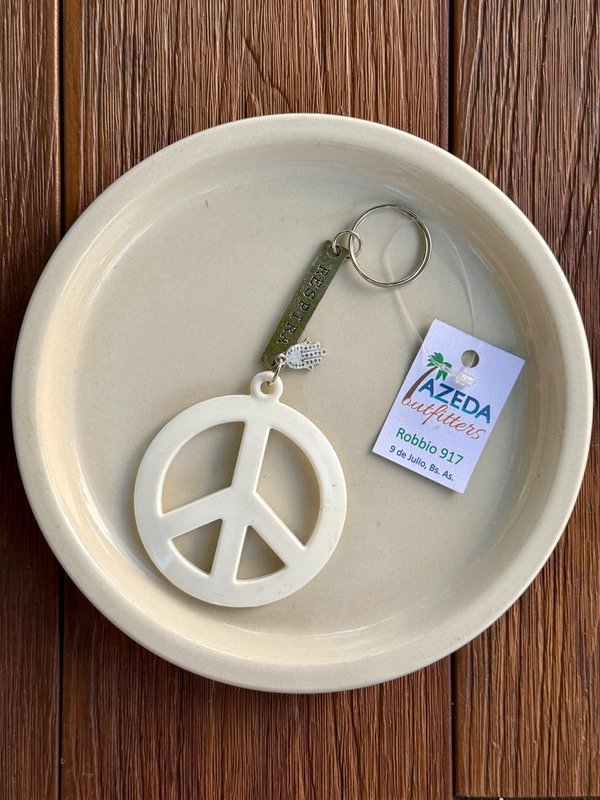Producto - Llavero paz blanco art330100