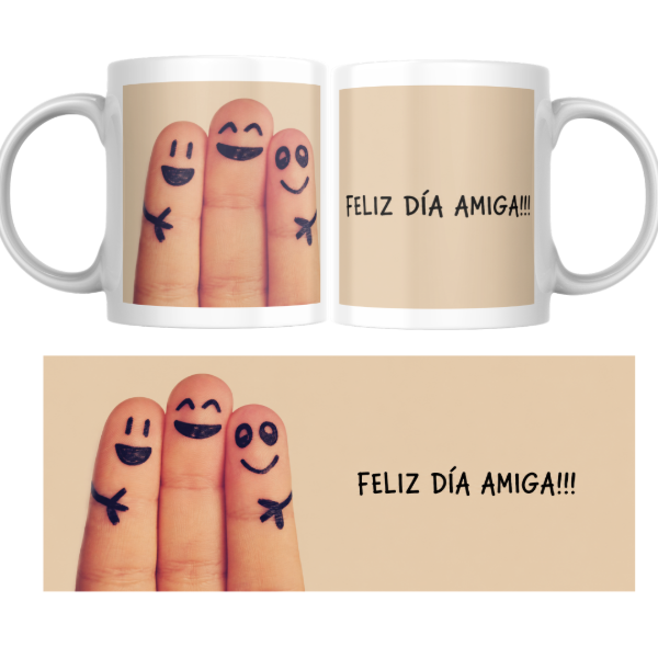 Producto - taza - Dia del amigo 56 feliz dia amiga deditos - 0