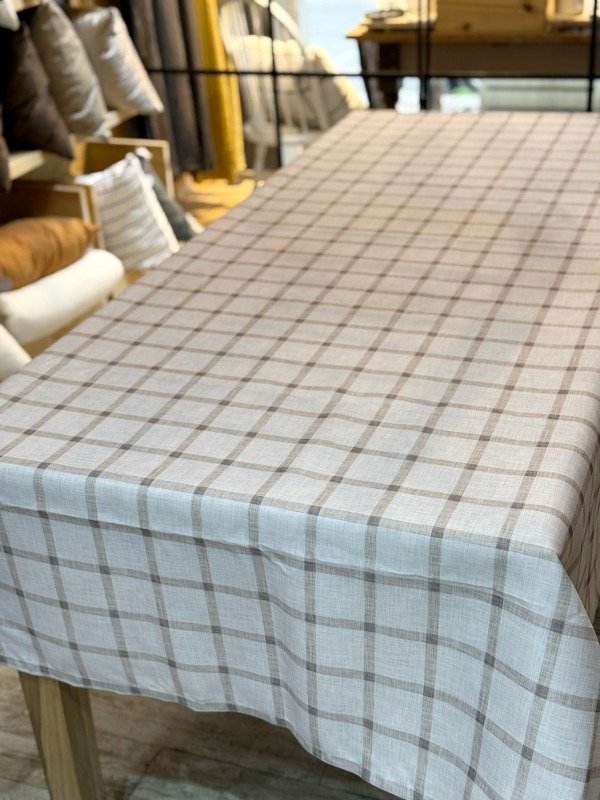 Producto - Mantel Cuadros Marrón