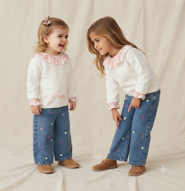 Producto - Remera Fanchis con volados - bambi wafle (2A a 8A) - 4