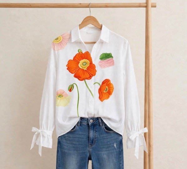 Producto - CAMISA OVERSIZE LAS FLORES