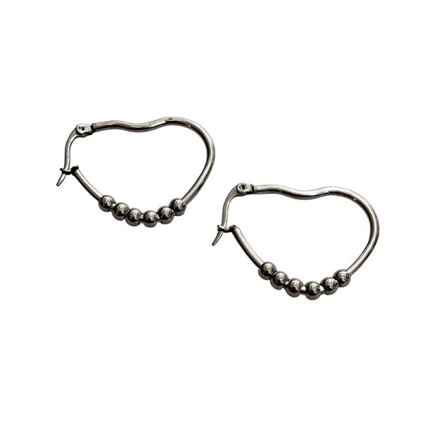 Producto - Aros corazón Acero quirurjico 3,5cm