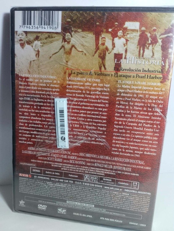 Producto - Hechos historicos - Revolucion industrial - Vietnam - Pearl Harbor - DVD - 1
