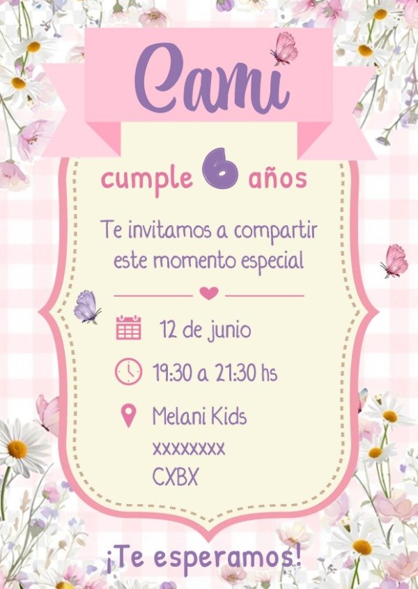 Producto - Invitación Digital Para Personalizar Flores y Mariposas - 1