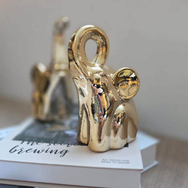 Producto - Elefante Dorado Cerámica Grande - 1