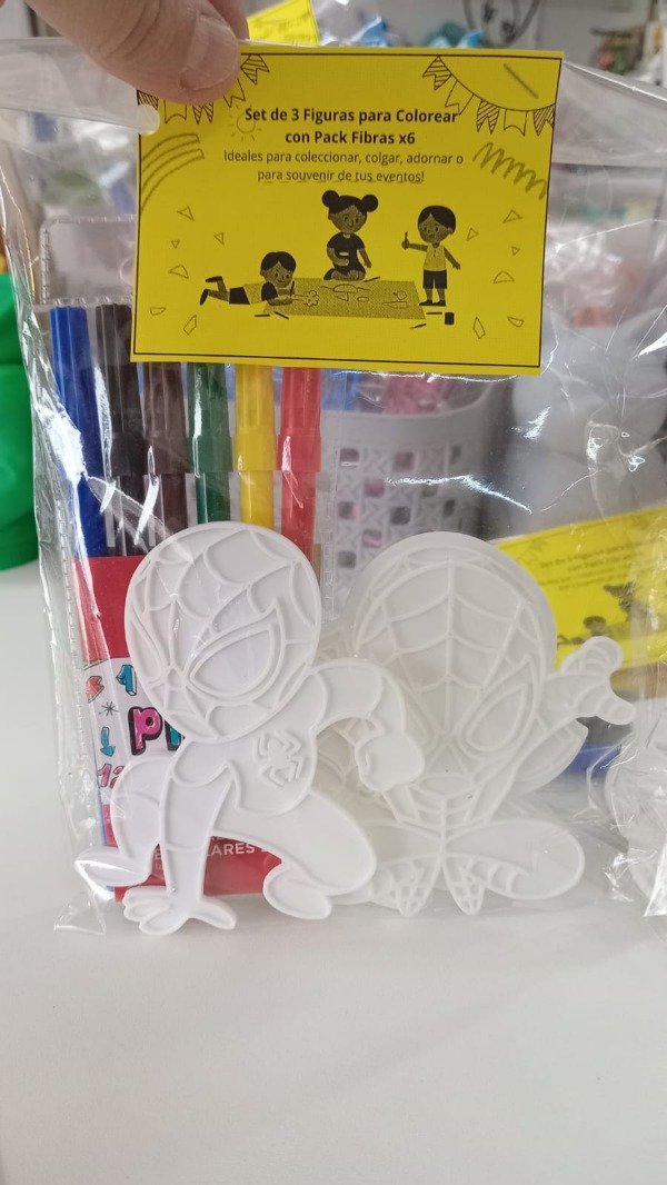 Producto - Set 3 Figuras Spiderman con Pack Fibras x6 Impresión 3D 7657