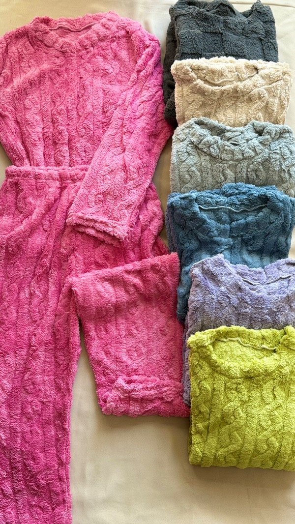 Producto - Pijama Polar Peluche Grueso Texturado (S al XXXL)