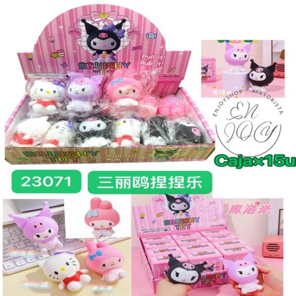 Producto - Squishy SANRIO Antiestres Niños Juguete KAWAI KUROMI MELODY KITTY