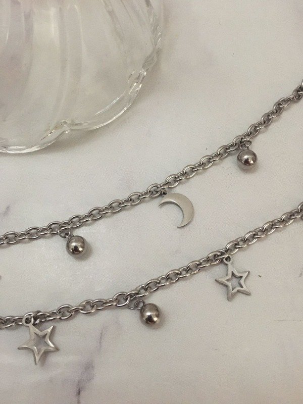 Producto - Pulseras con dijes Luna o Estrella Acero Quirúrgico - 1