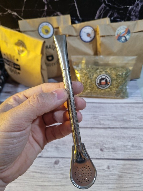 Producto - Bombillón de Acero Inoxidable con Pico Curvo y Filtro - 2