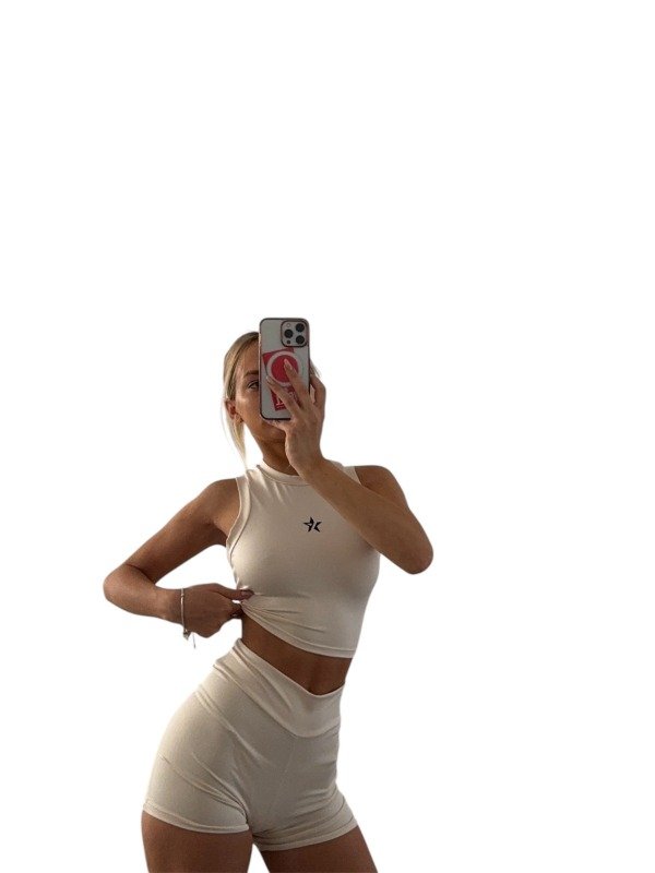 Producto - Set SHORT Cream. Calza SHORT + top ESSENTIAL