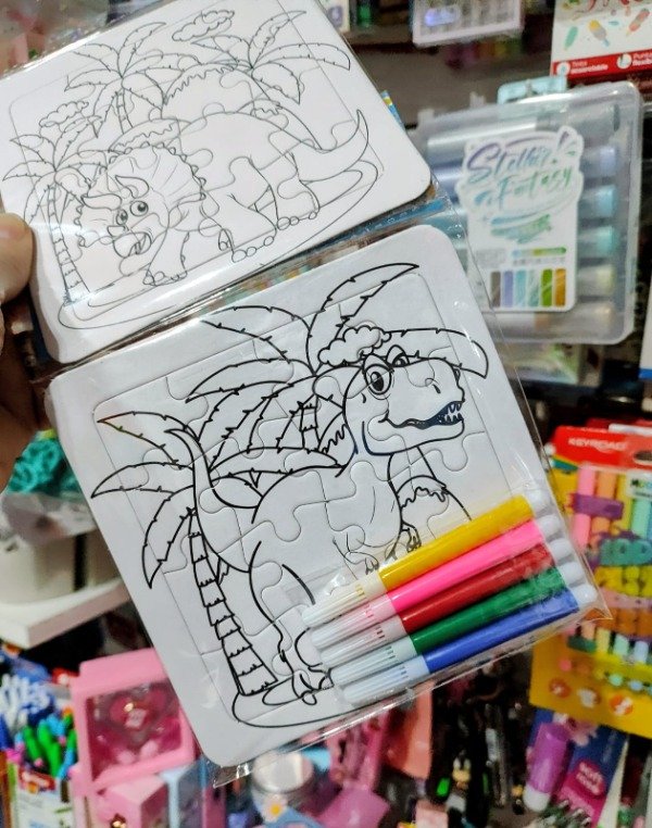 Producto - Rompecabezas para Pintar x 3 Dino - 1
