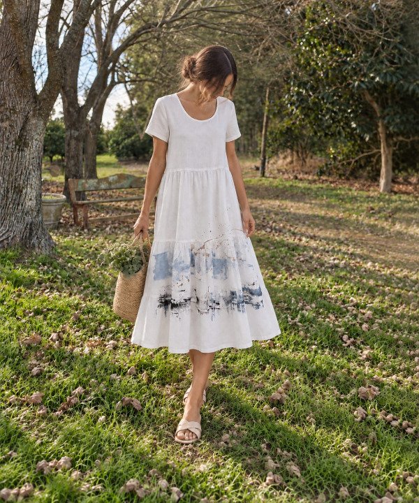 Producto - Vestido Lino Blanco 105 - 1