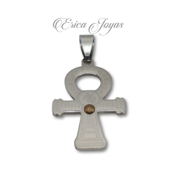 Producto - Dije plano Cruz Egipcia con dorado (LBDP0091)