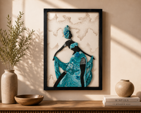 Producto - Mujer Africana Turquesa Elegancia