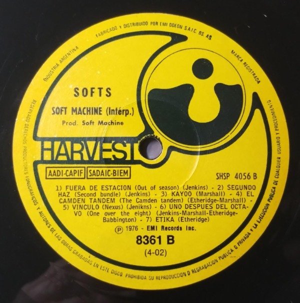 Producto - SOFT MACHINE Softs Vinilo LP ARG 1976 Jazz Fusion Prog - 2