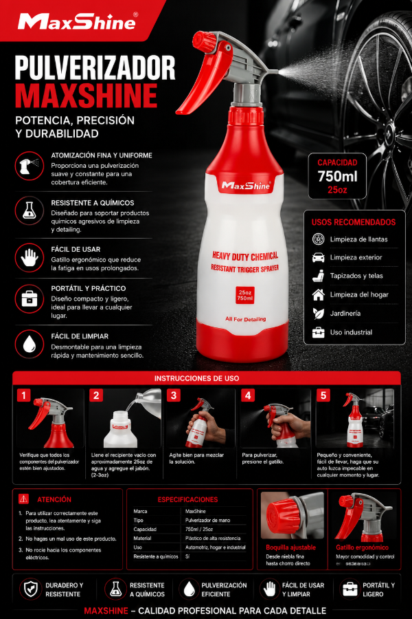 Producto - Pulverizador Manual MaxShine 750ml