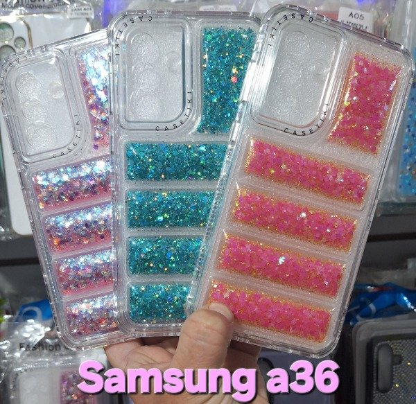 Producto - Fundas puffer glitter 360. Samsung a36