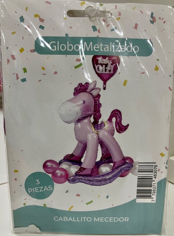 Producto - GLOBO METALIZADO CABALLITO MECEDOR