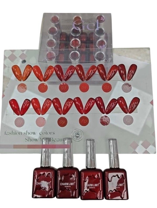 Producto - Esmaltes gelatina (bordó y rojos)