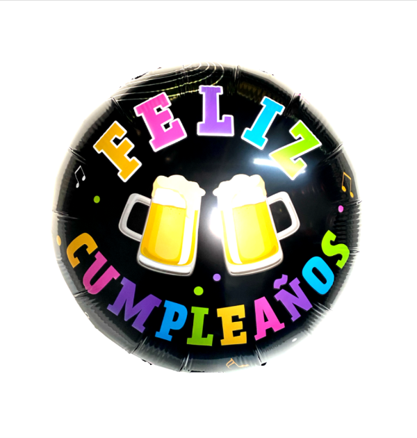 Producto - Globo feliz cumpleaños cerveza 18" o 45cm