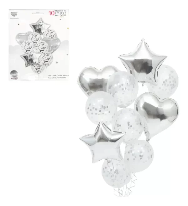 Producto - Set de globos corazon/estrella 10pcs - 5
