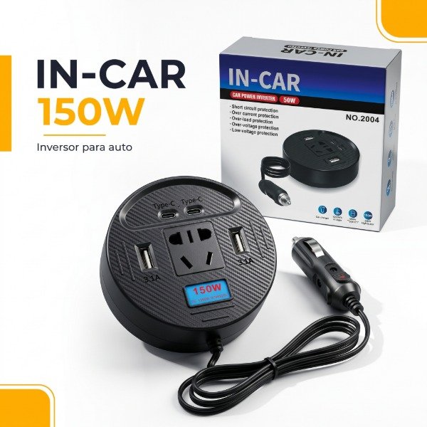 Producto - CARGADOR AUTO 150 W (ZAPATILLA) - 0