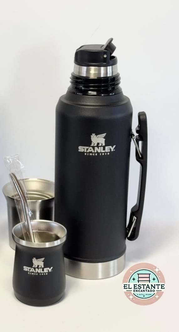 Producto - TERMO SYSTEM PICO CEBADOR CON MATE Y BOMBILLA COLOR NEGRO 1,2 Litros