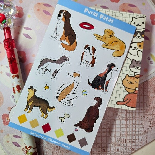 Producto - Plancha de Stickers Puras Patas