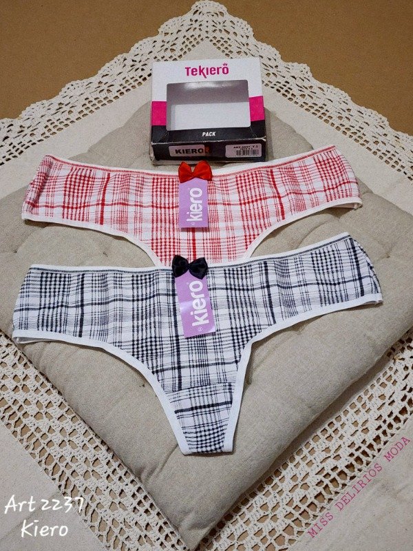 Producto - Pack X2 Bombachas Culoteless de Algodon Kiero 2237
