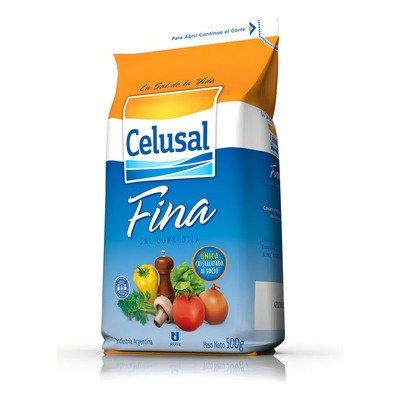 Producto - Sal fina Celusal x 500 gr pack x30u