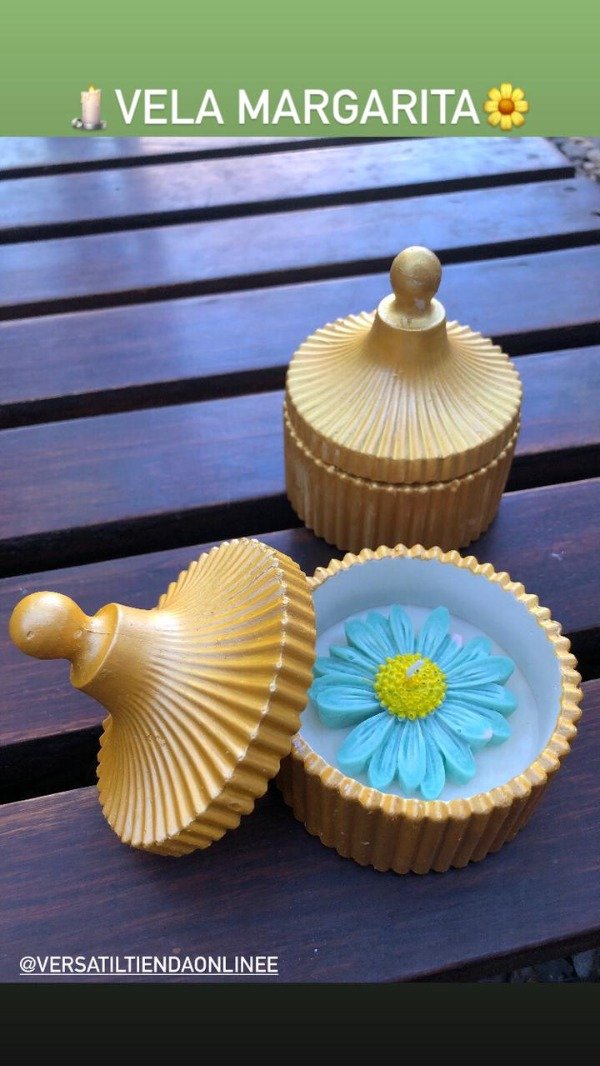 Producto - Vela margarita celeste