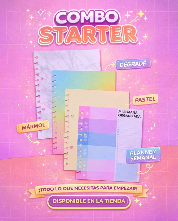 Producto - Combo Starter - Pack x20 hojas removibles