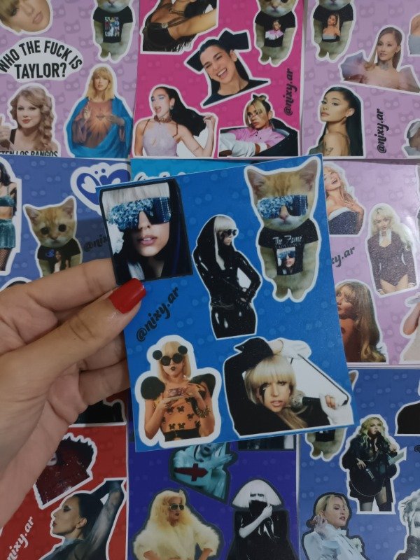 Producto - Plancha de stickers Lady Gaga The Fame
