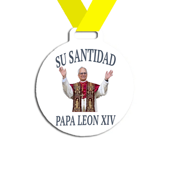 Producto - Medalla Plastica Personalizada visita Papa León XIV #16 - 5