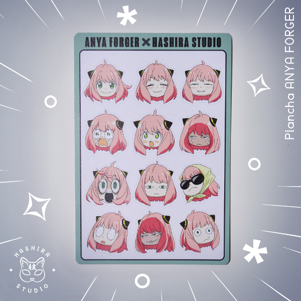 Producto - Plancha de Stickers Anya Forger