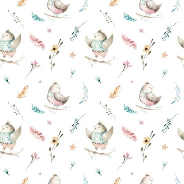 Producto - Morley Estampado Pajarito Cantor MINIMO 10 MTS SURTIDOS A ELECCIÓN