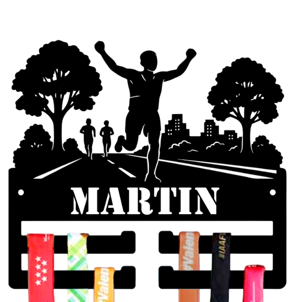 Producto - Medallero Exhibidor Medallas Running Atletismo Hombre