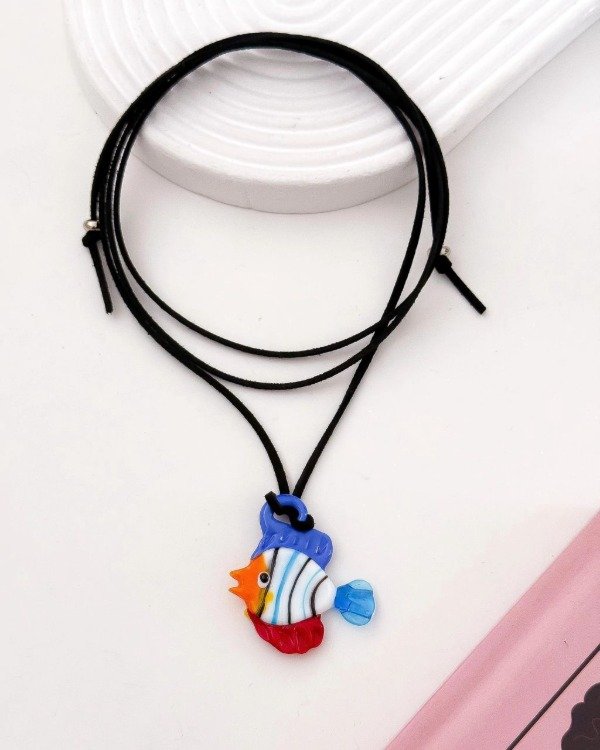 Producto - Collar Gamuza Fantasia Marina